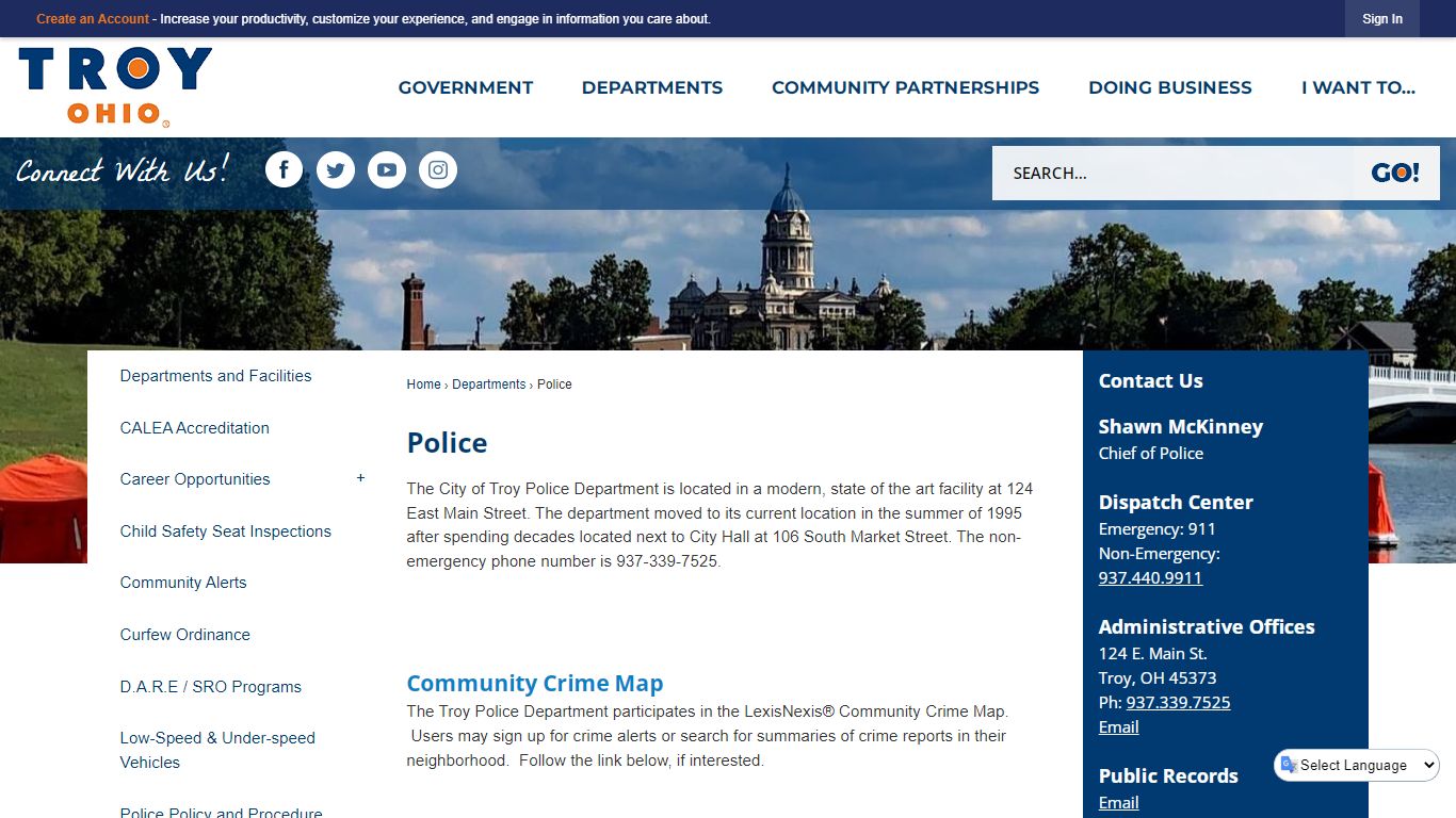 Police | Troy, OH - Official Website